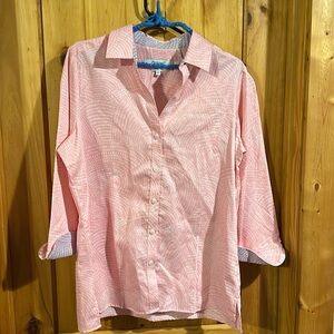 Foxcroft NYC Wrinkle Free pink/white dress shirt